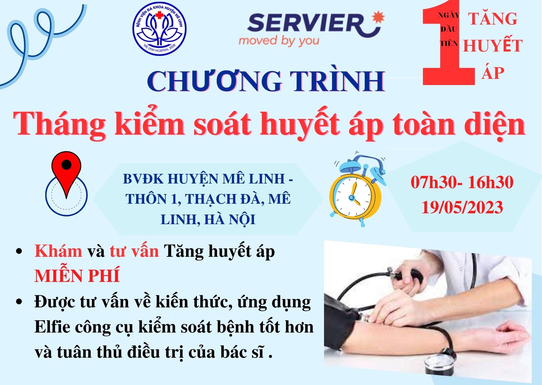 Chương trình hưởng ứng Tháng kiểm soát huyết áp toàn diện tại Bệnh viện đa khoa huyện Mê Linh
