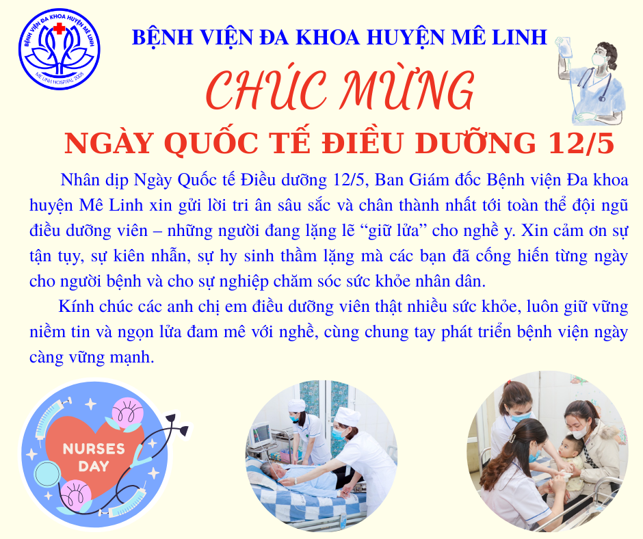 BỆNH VIỆN ĐA KHOA HUYỆN MÊ LINH TRI ÂN NGÀY QUỐC TẾ ĐIỀU DƯỠNG